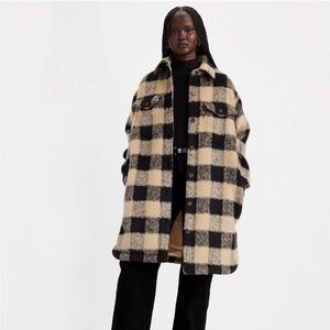 Levi's Nolan Black and Almond/Tan Checkered Jacket